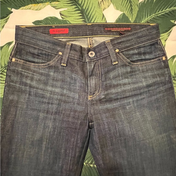 EUC AG Adriano Goldschmied Size 28R The Legend Flair Leg Jeans in Dark Wash - Picture 2 of 6